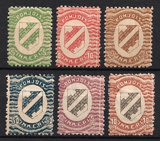1920 Ingermanland, Russia, Civil War (Russika 1 - 4, 6, 7, СV $420, MNH/MH)