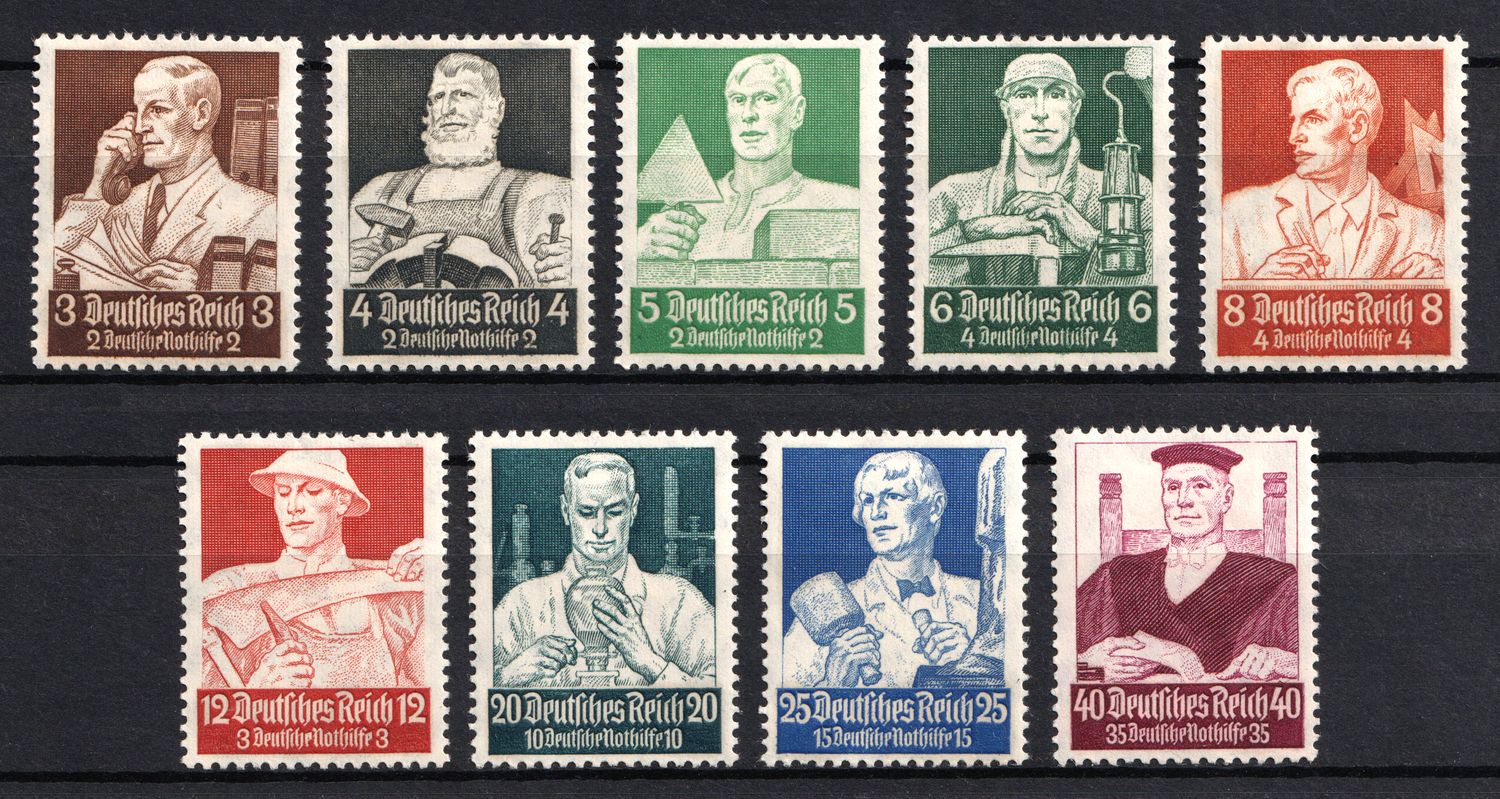 1934 Third Reich, Germany (Mi. 556 - 564, Full Set, CV $120)