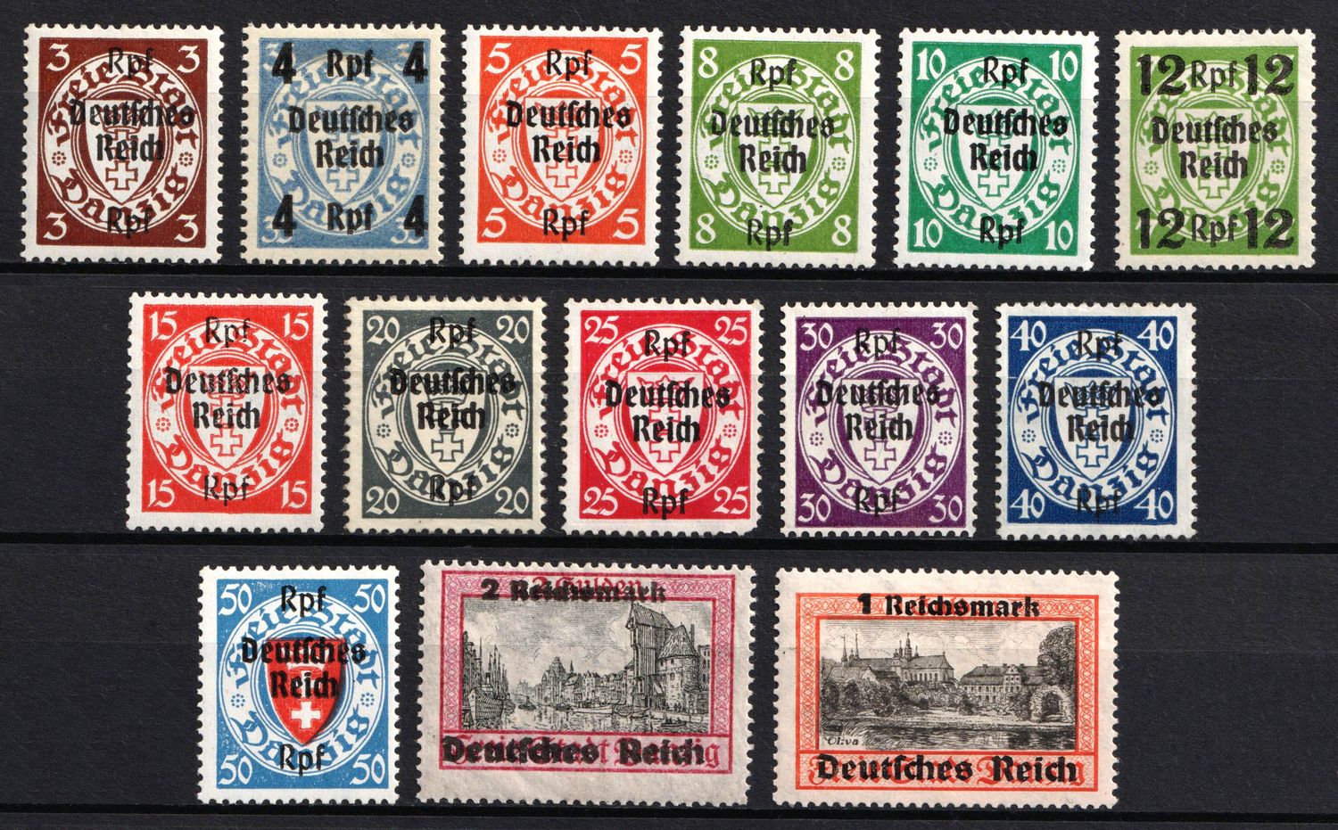 1939 Third Reich, Germany (Mi. 716 - 729, Full Set, CV $170)