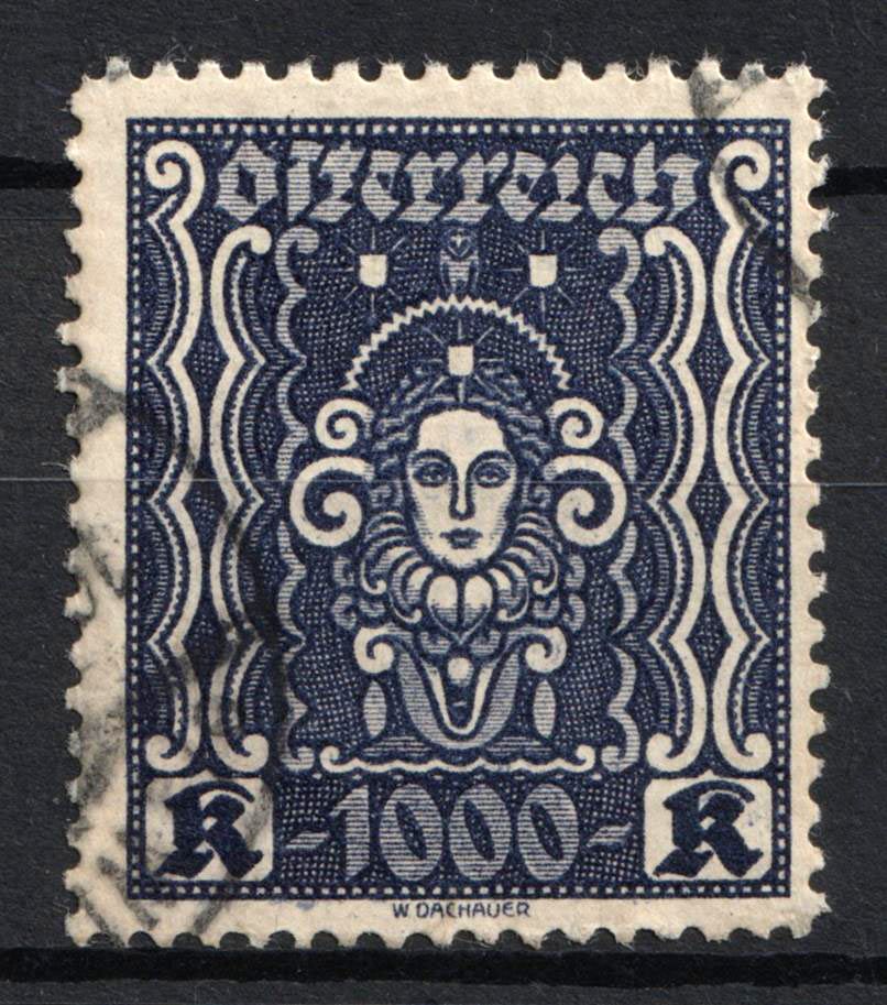 1922 1000r Austria (Perforation 11.5, Used)