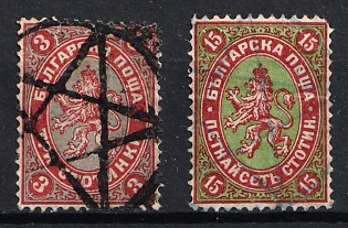 1881 Bulgaria (Mi. 7, 9, Used, CV $40)