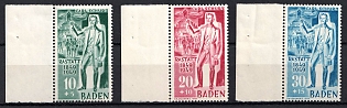 1949 Baden, French Zone of Occupation, Germany (Full Set, Margins)