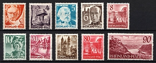 1948-49 Rhineland-Palatinate, French Zone of Occupation, Germany (Full Set)