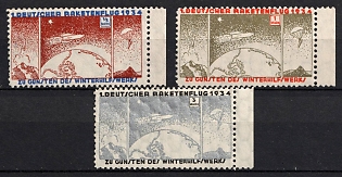 1934 'Winter Relief Start Hexentanzplatz', Germany, Gerhard Zucker Pioneer Rocket Mail (Margins)