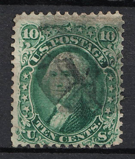 1868 10c Washington, United States, USA (Green)
