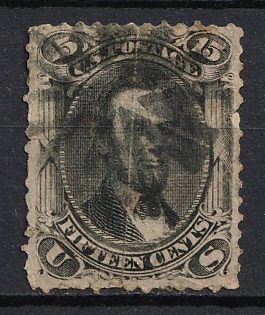 1868 15c Abraham Lincoln, United States, USA (Black)