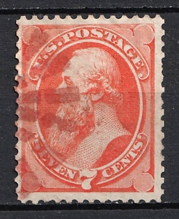 1873 7c Stanton, United States, USA (Orange Vermilion)