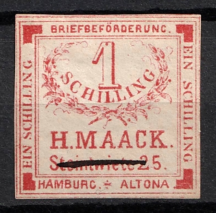 1872 Hamburg, Germany Local Post, Private City Mail