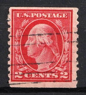 1914 2c Washington, United States, USA (Deep Carmine)