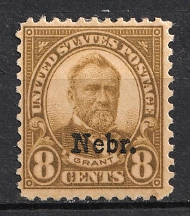 1929 8c Overprinted Regular Issue, United States, USA (Olive Green)