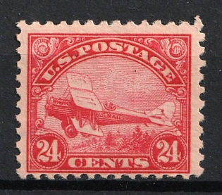1923 24с DeHavilland Biplane, United States, USA, Airmail (Carmine)