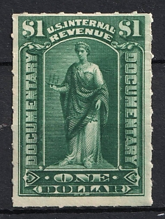 1898 1d Third Issue, United States, USA, Revenue, Documentary Stamp