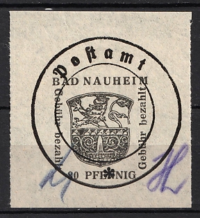 1946 80pf Bad Nauheim, Germany Local Post