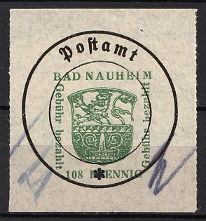 1946 108pf Bad Nauheim, Germany Local Post