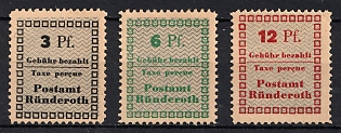 1945 Runderoth (Rheinland), Germany Local Post (Unofficial Issue, Full Set)