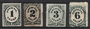 1873 Official Mail Stamps, Post Office, United States, USA