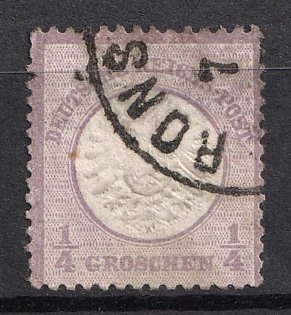 1872 1/4gr German Empire, Large Breast Plate, Germany