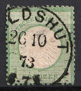 1872 1kr German Empire, Large Breast Plate, Germany