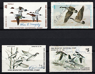 1973-79 Iowa State Duck Stamps, United States Hunting Permit Stamps