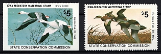 1982-83 5d Iowa State Duck Stamps, United States Hunting Permit Stamps