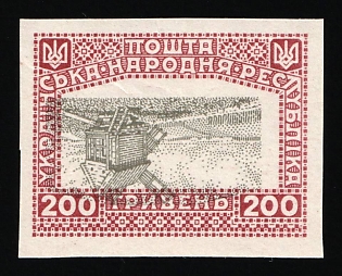 1920 200hrn Ukrainian People's Republic, Ukraine, Block of Four (Proof, SHIFTED INVERTED Center)