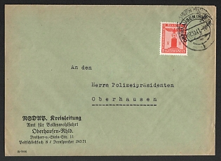 1941 (7 Oct) Third Reich, Germany, Public Guardianship Official NSDAP Cover used in Oberhausen franked with 8pf
