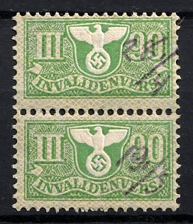 1933-1945 Invalidens' Money, Third Reich Nazi Germany Revenue Stamp
