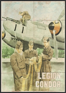 1933-1945 'Condor Legion', Spain Souvenir Sheet with Food stamps coupons, Nazi Propaganda Espana, Extremely Rare