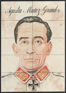 1940 'Agustin Munoz Grandes', Spain Souvenir Sheet with Food stamps coupons, Nazi Propaganda Espana, Extremely Rare