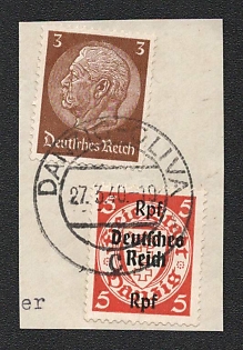 1940 (27 Mar) Third Reich, Germany, Part of Cover from Gdansk (Poland) franked with 3pf, 5pf