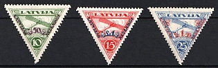 1931 Latvia, Airmail (Perforated, Full Set)