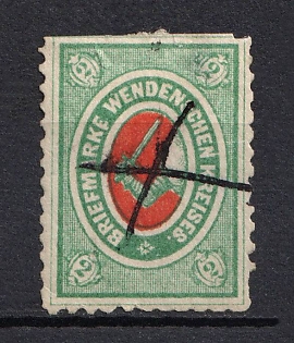 1875 2k Wenden, Livonia, Russian Empire, Russia (Pen Cancel)