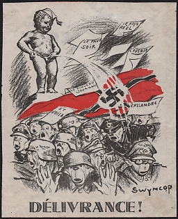 1939-1945 France, Anti-Germany Propaganda, 'Delivery!', WWII Caricature
