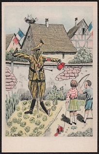1939-1945 France, Anti-Germany Propaganda, 'The Last Memories. The Last Remembrance', WWII Caricature