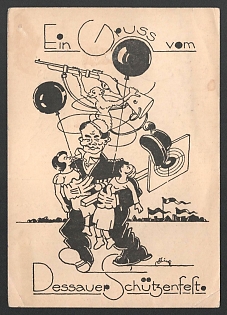 1939-1945 Germany Anti-Propaganda, 'An Opus from Dessauer Schutzenfelte', WWII Caricature