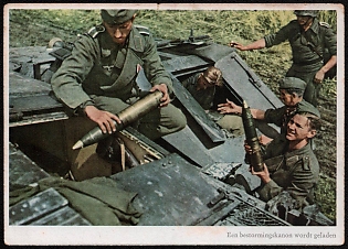 1933-1945 'A Best Storming Canon Wordt Loaded', Nazi Propaganda Postcard