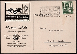 1937 'Great Week of Baden-Baden', Nazi Propaganda Postcard