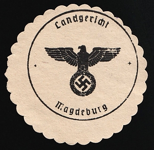 1933-1945 Magdeburg Regional Court Third Reich Nazi Germany Mail Seal