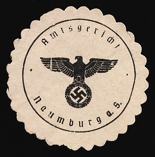 1933-1945 Naumburg a.S. District Court Third Reich Nazi Germany Mail Seal