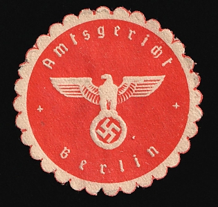 1933-1945 Berlin District Court Third Reich Nazi Germany Mail Seal