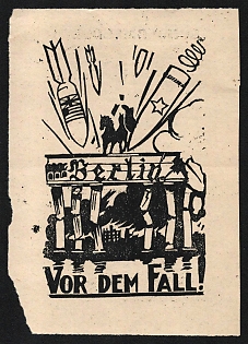 1933-45 'Berlin Before the Fall!', Third Reich, Germany, Leaflet