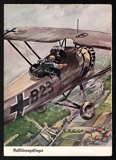 1933-1945 'Reconnaissance Aircraft' Army Military Nazi Propaganda Postcard