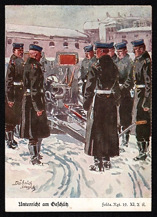 1933-1945 'Gun Instruction' Army Military Nazi Propaganda Postcard