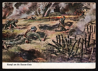 1933-1945 'Battle for the Narew Line' Army Military Nazi Propaganda Postcard