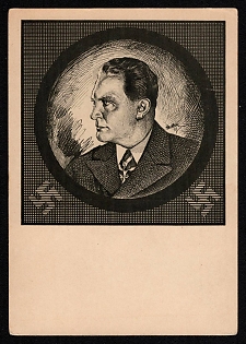 1933-1945 'Frankfurt am Main' Hermann Goering Nazi Propaganda Postcard