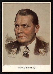 1940 'Hermann Goring' Hermann Goering Nazi Propaganda Postcard