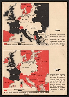 1939 'All-Round Encirclement Was Essential in Ensuring Ultimate Success for the Blockade - But Not before Great Britain Had Suffered Heavy Losses in a Four-year Struggle' Nazi Propaganda Postcard