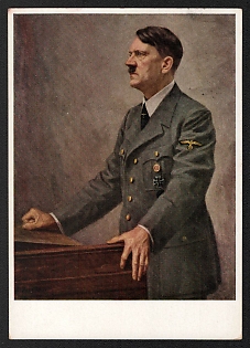 1933-1945 'The Fuhrer' Adolf Hitler Nazi Propaganda Postcard