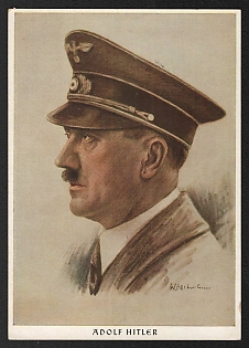 1941 'Adolf Hitler' Adolf Hitler Nazi Propaganda Postcard