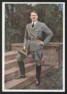 1933-1945 'Munich, House of German Art' Adolf Hitler Nazi Propaganda Postcard